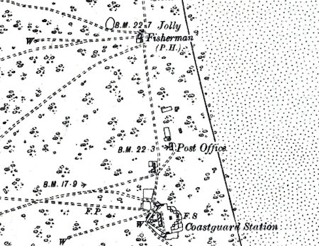 1899 map showing the old  Jolly Fisherman