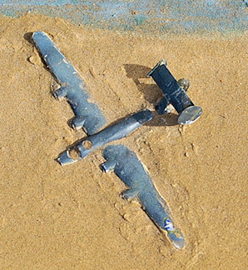Model of the crashed plane  is part of the memorial