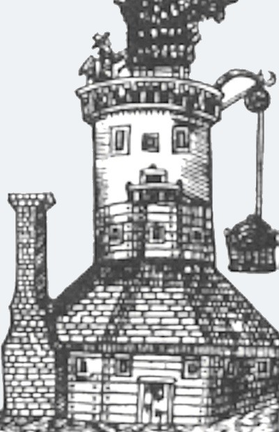 Wood Engraving of the 1635 Lighthouse