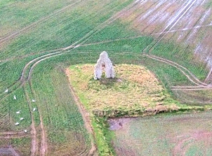 Aerial View of Midley Church