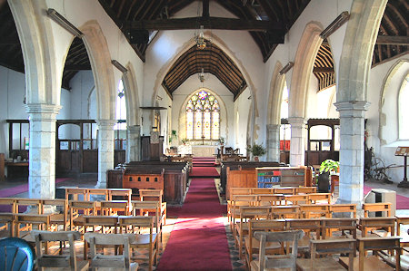 Inside St Peter and St Paul Newchurch