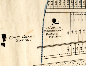 Site of the original Jolly Fisherman  in 1931