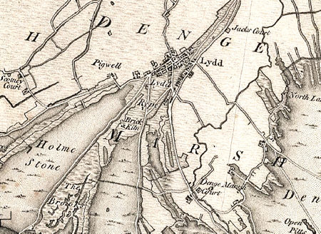 Map of Lydd in 1816