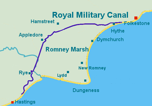 Map of Royal Military Canal