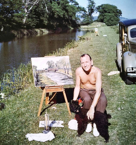 Noel Coward by the Royal Military Canal c 1930