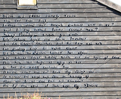 Poem on the side of Prospect Cottage