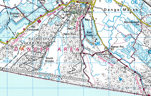 Map of Lydd Ranges
