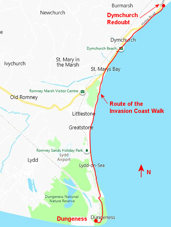 Invasion Coast Walk Map