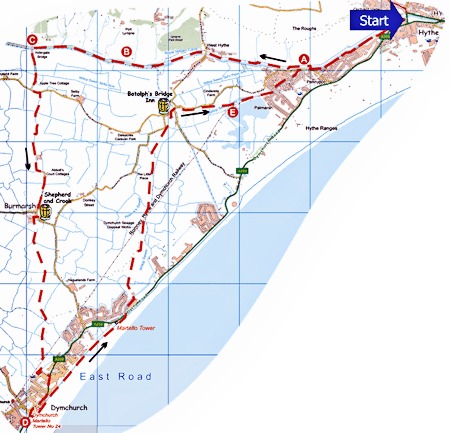 Map of Hythe Walk