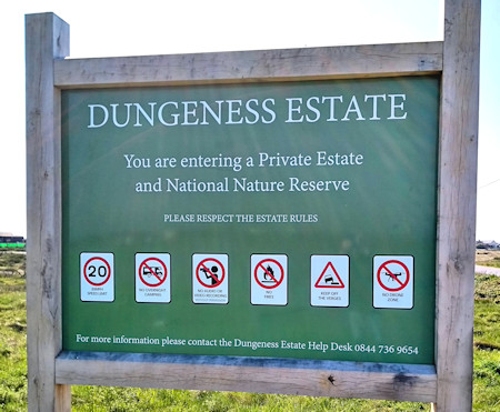 Notice on  Entering Dungeness Estate